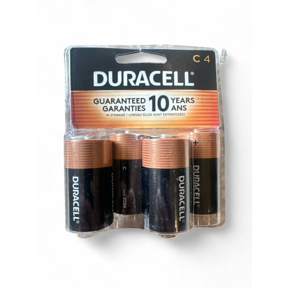 Duracell Coppertop C 4 Alkaline Batteries MN1400R4 1.5V Size C 4pack